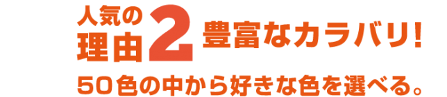 人気の理由２　豊富なカラバリ！