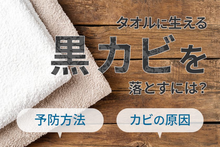 タオルに生える黒カビを落とすには？予防の仕方とカビの原因を解説