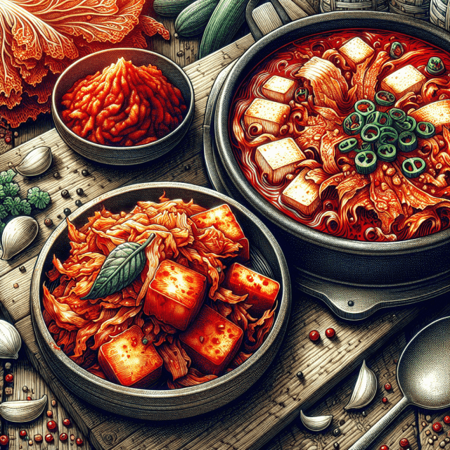 韓国料理屋での辛い料理 2品