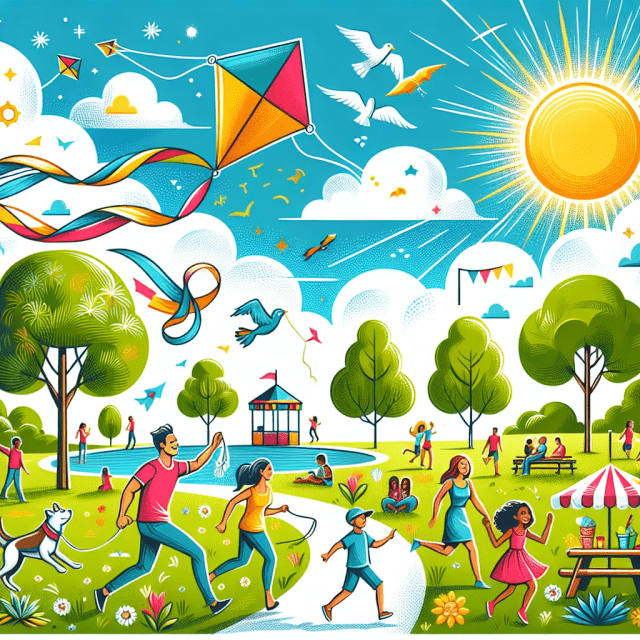 晴れた夏の日 さわやかなイラスト