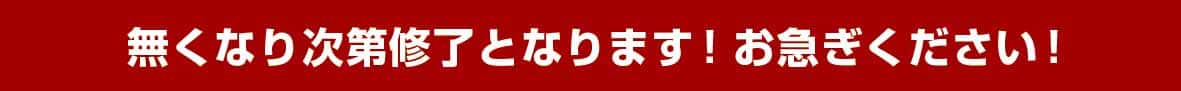 無くなり次第終了