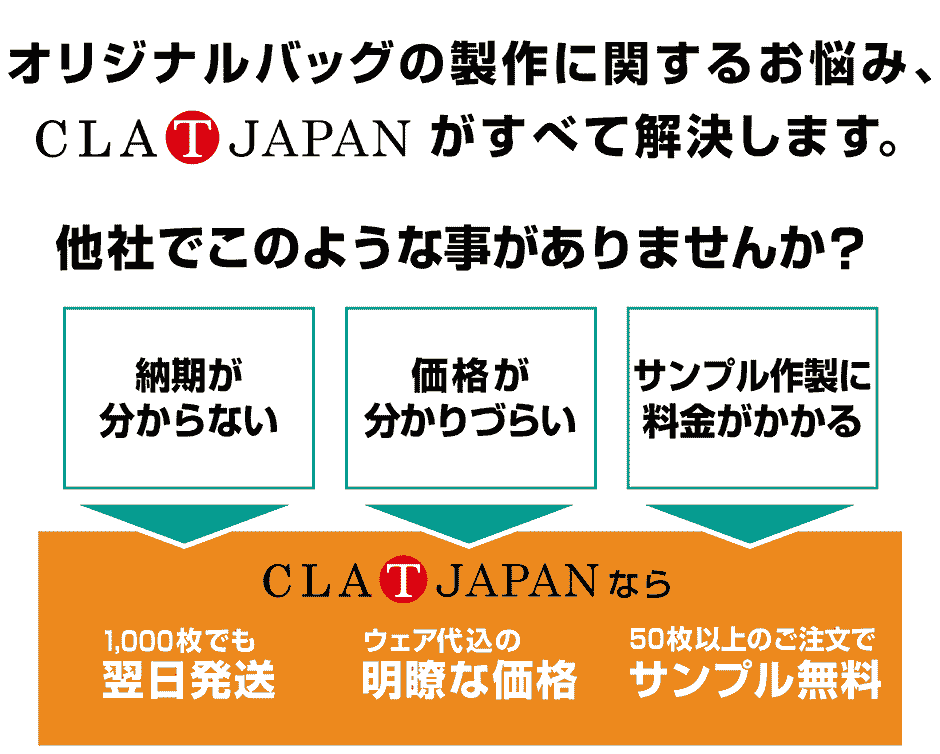 CLAT-JAPANは、プリント発注のお悩みにすべてお応えします！