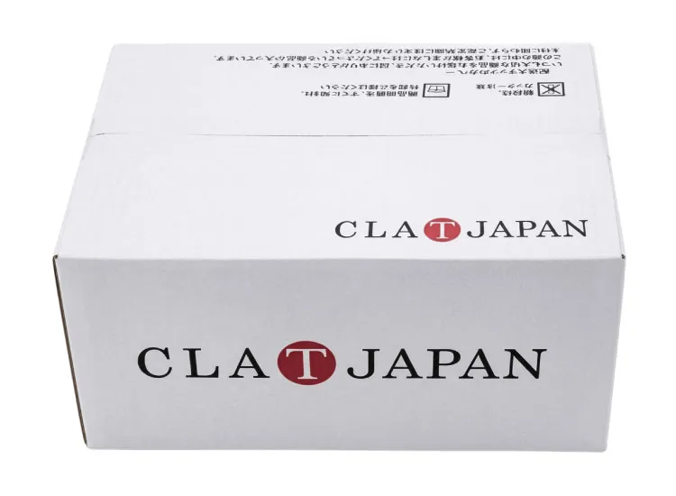 拭いた後のCLAT-JAPANの段ボール