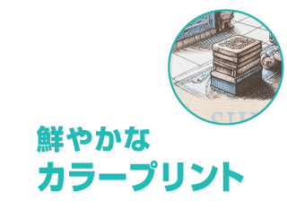 鮮やかなカラープリント