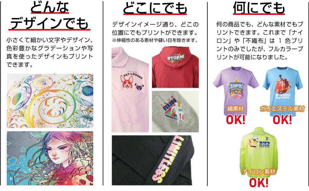 ダイレクトカラープリントのおすすめポイント