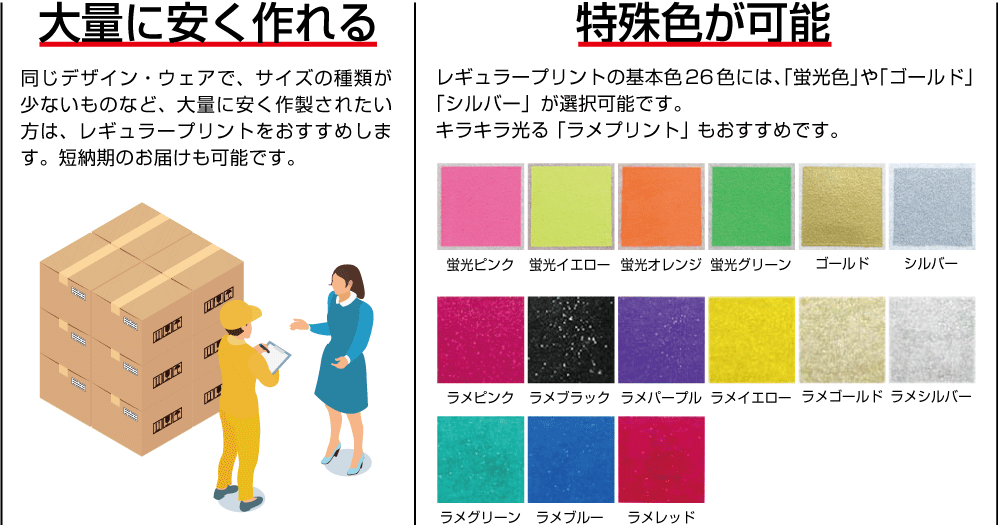 レギュラープリントのおすすめポイント