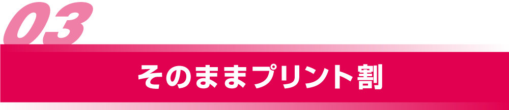 そのままプリント割