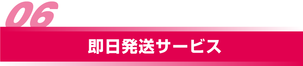 即日発送サービス