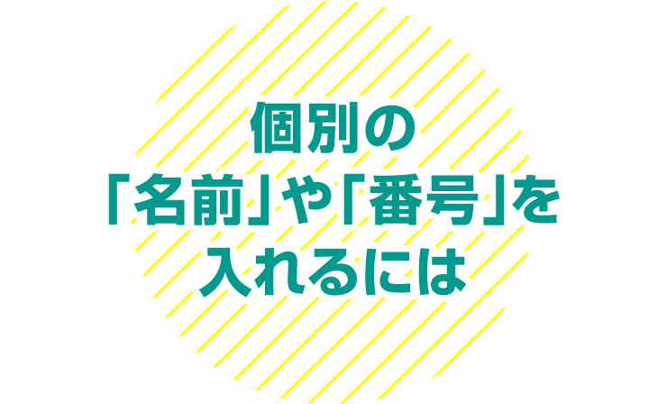 ネーム＆ナンバープリント