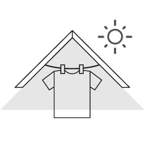 日陰で干す