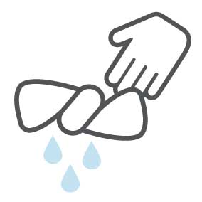 やさしく絞る