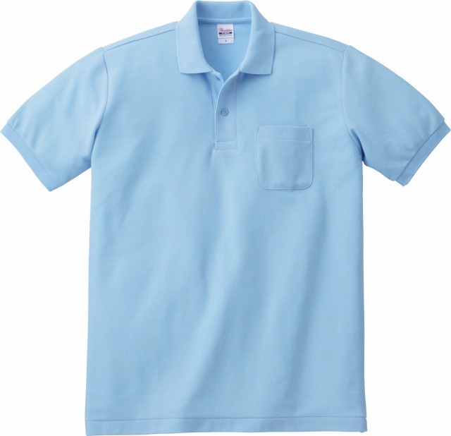 サックス｜すっきりポケット付きポロシャツ