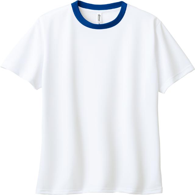ホワイト×ロイヤルブルー|スピードドライTシャツ