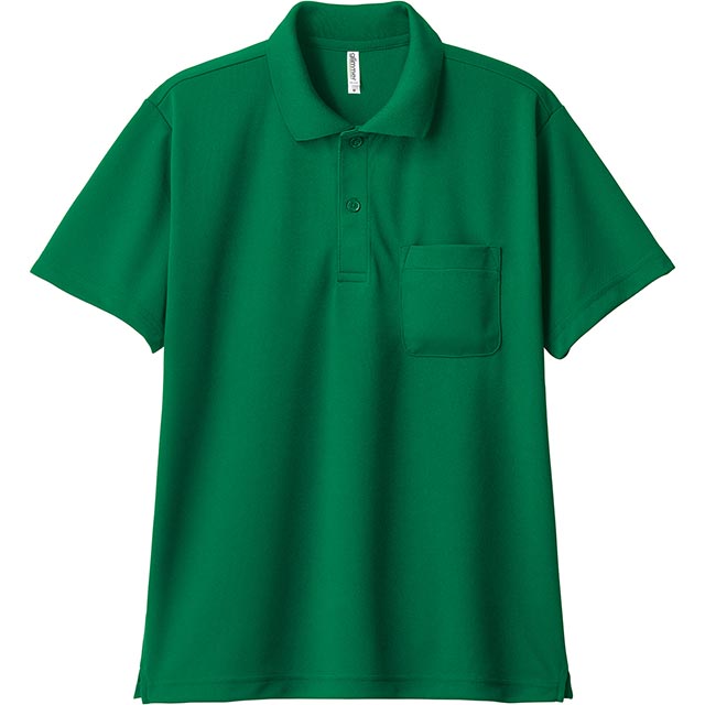 グリーン｜爽快ポケット付きポロシャツ