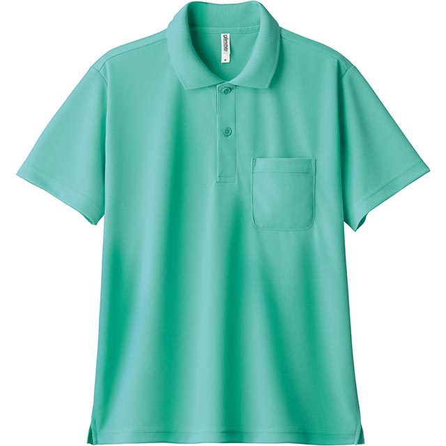 ミントグリーン｜爽快ポケット付きポロシャツ
