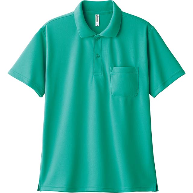 ミントブルー｜爽快ポケット付きポロシャツ