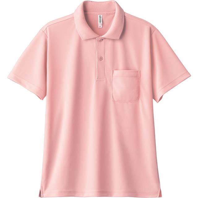 ライトピンク｜爽快ポケット付きポロシャツ