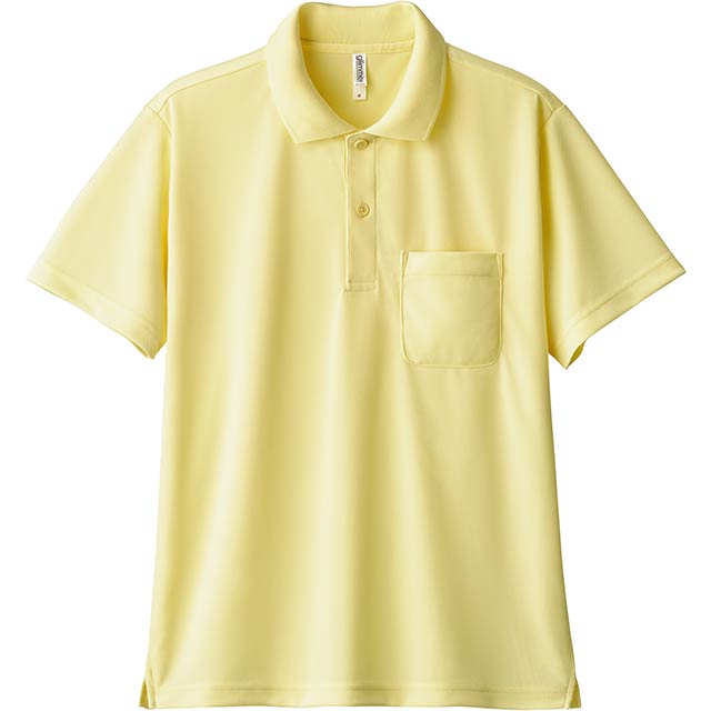 ライトイエロー｜爽快ポケット付きポロシャツ
