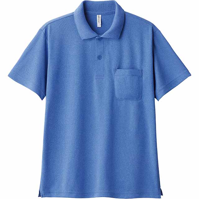 ミックスブルー｜爽快ポケット付きポロシャツ