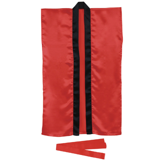 赤｜サテンロングはっぴ