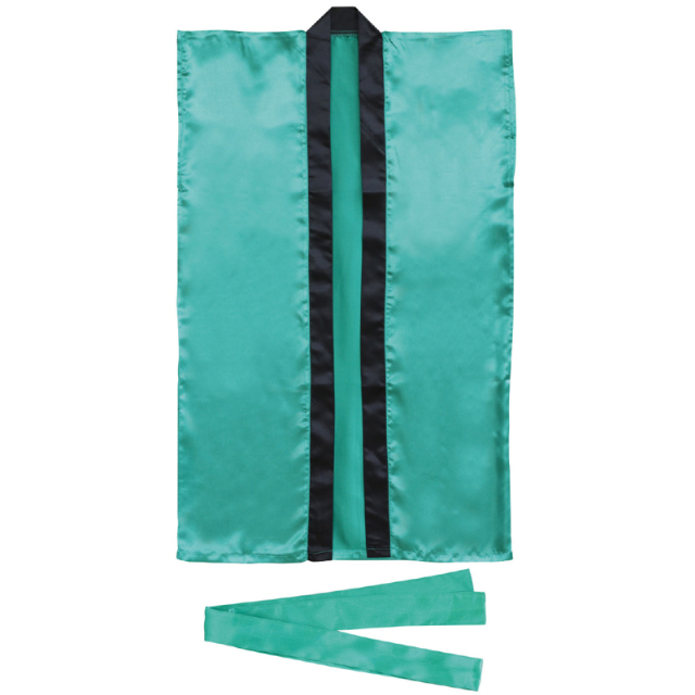 緑｜サテンロングはっぴ