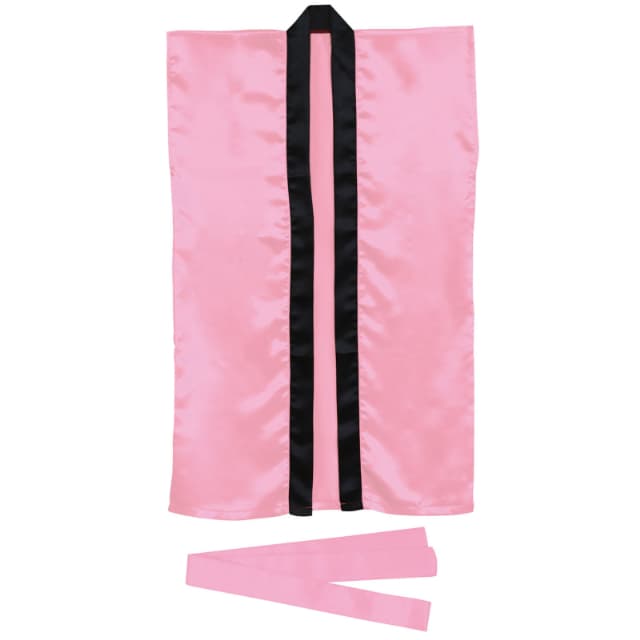 桃｜サテンロングはっぴ