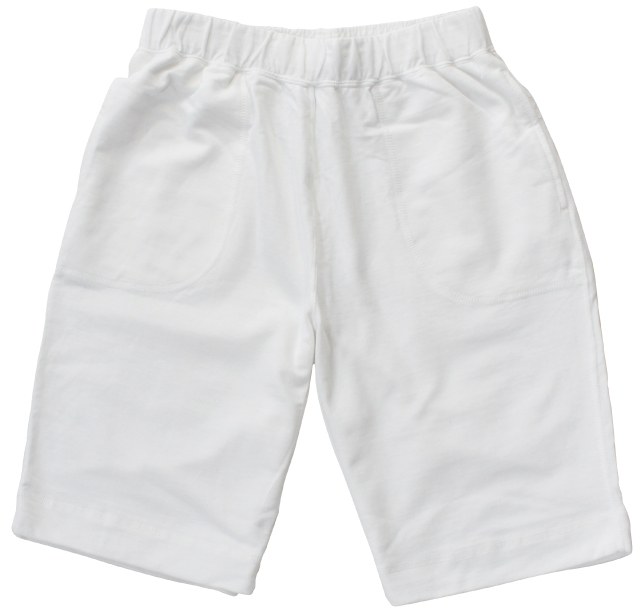 ホワイト|スウェットハーフパンツ