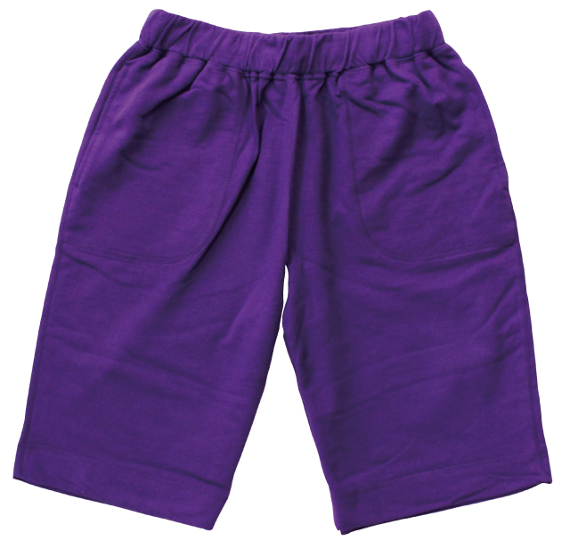 パープル|スウェットハーフパンツ