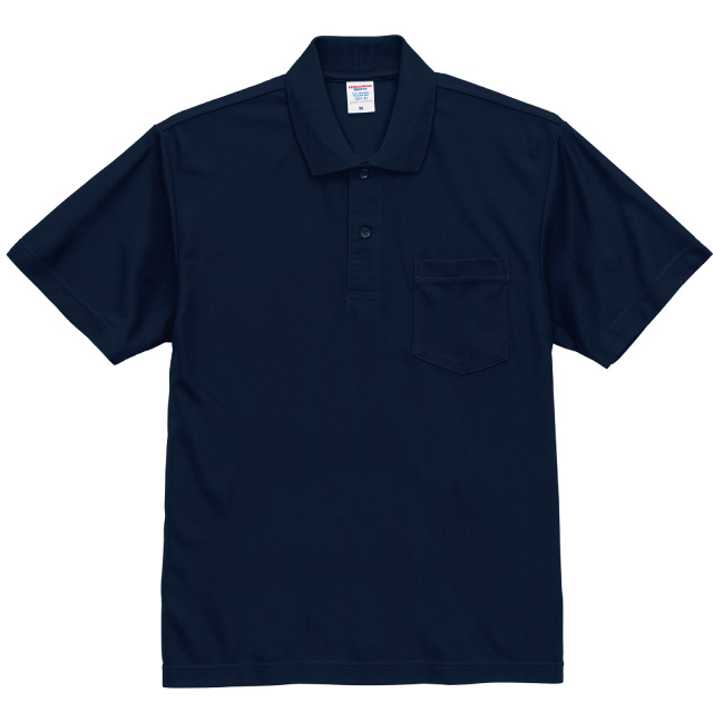 ネイビー｜デイリードライポケット付きポロシャツ