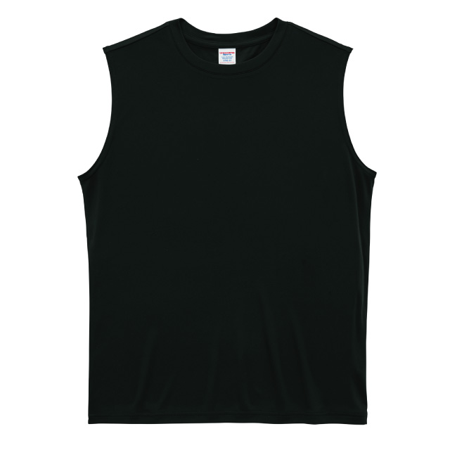 ブラック|やわらか再生ノースリーブシャツ