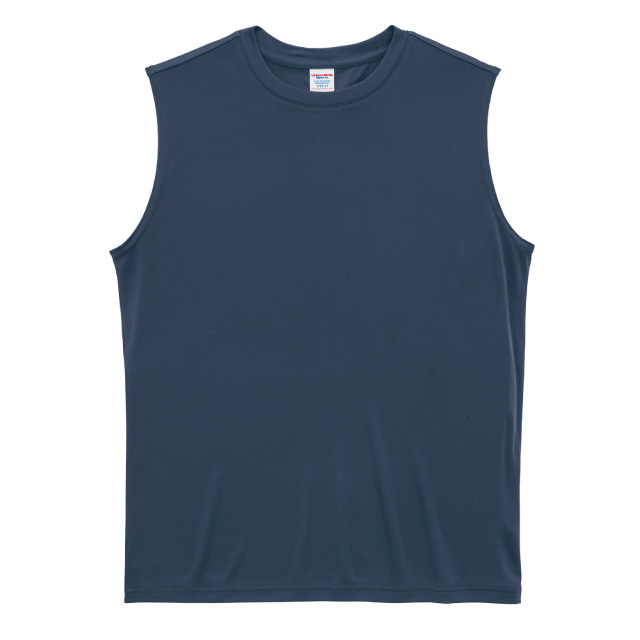 グレイッシュブルー|やわらか再生ノースリーブシャツ