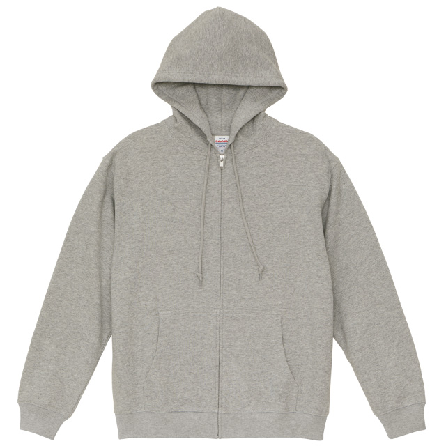 ミックスグレー｜王道カジュアルジップパーカー