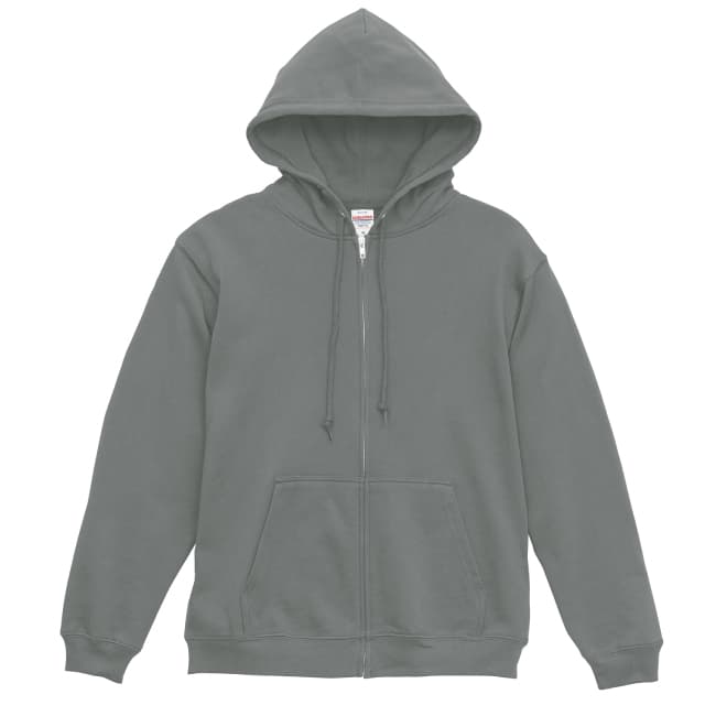 グレー｜王道カジュアルジップパーカー