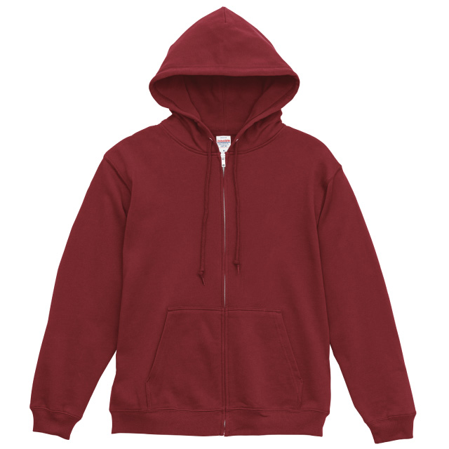 バーガンディ｜王道カジュアルジップパーカー