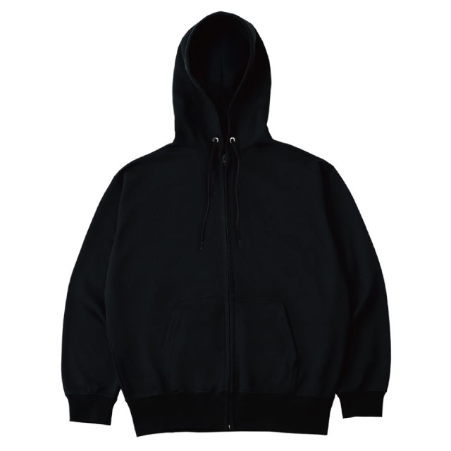 ブラック｜ベロアタッチジップパーカー