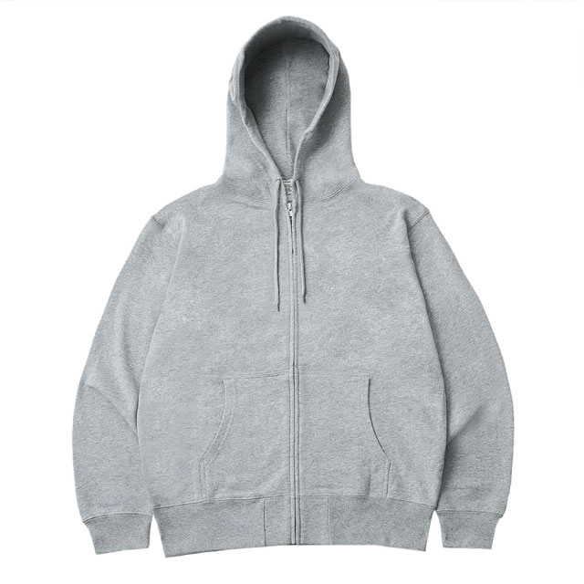 ヘザーグレー｜ベロアタッチジップパーカー