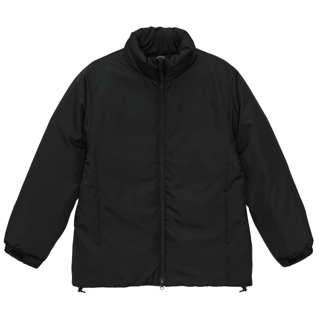 ブラック｜プレーン中綿入りスタンドブルゾン