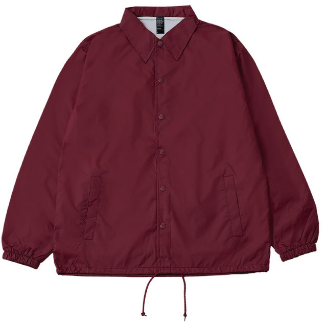バーガンディ｜ウォームコーチジャケット