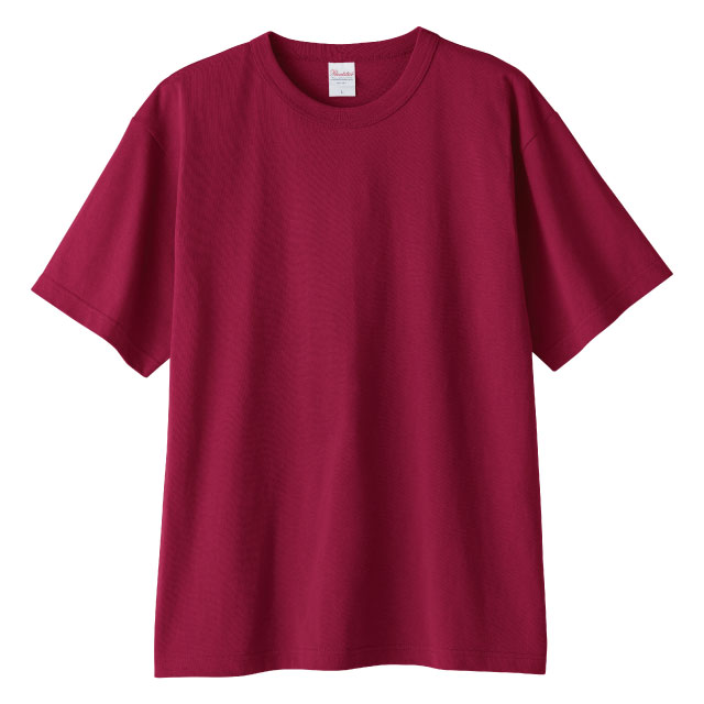 バーガンディ｜襟ぐりしっかりTシャツ