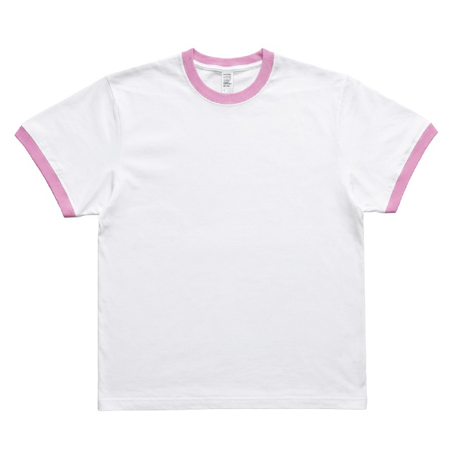 ホワイト×ピンク｜プレミアムアクセントTシャツ