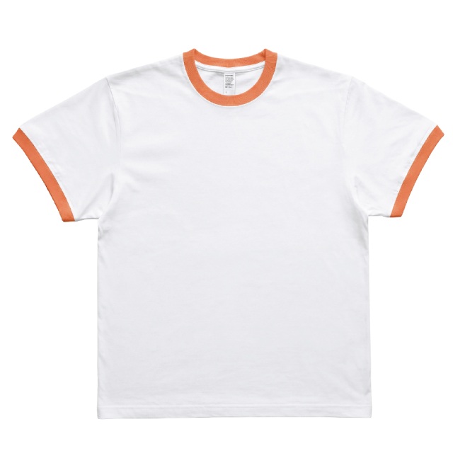ホワイト×オレンジ｜プレミアムアクセントTシャツ
