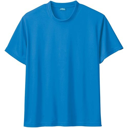 ブルー｜ハニカムメッシュTシャツ