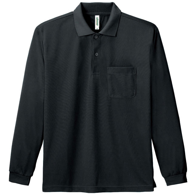 スモークブラック｜爽快ロングポロシャツ