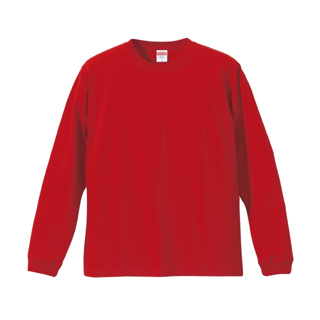 レッド|タフネスリブロングTシャツ