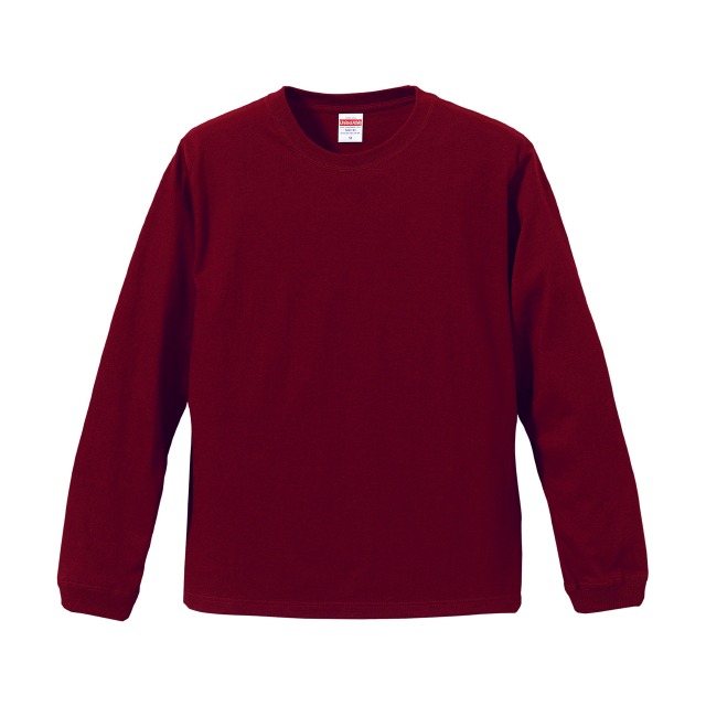 バーガンディ|タフネスリブロングTシャツ