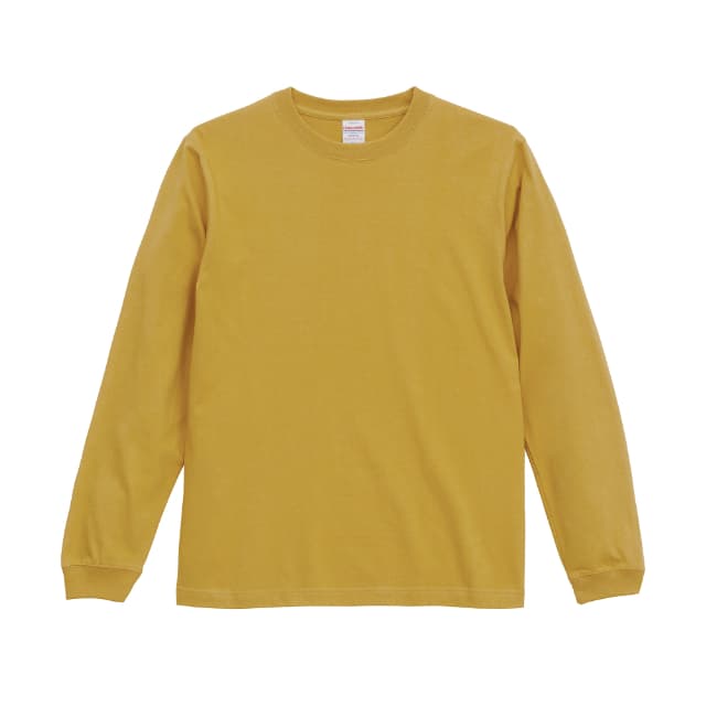 【激安通販オンラインショップ】 黄色・イエローの長袖・ロングTシャツ｜オリジナルプリント トップス