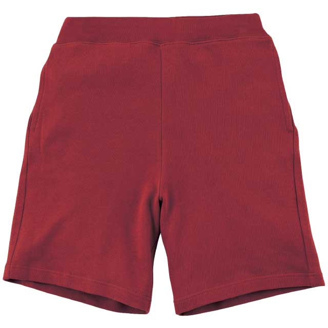 バーガンディ|カラフルライトスウェットハーフパンツ