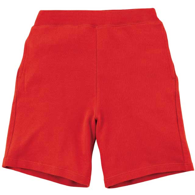 ブライトレッド|カラフルライトスウェットハーフパンツ