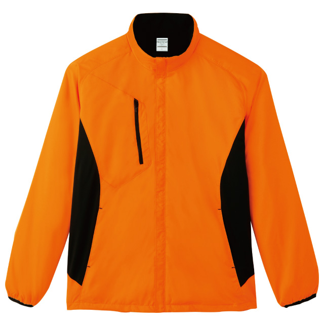 オレンジ｜裏フリースストレッチジャケット