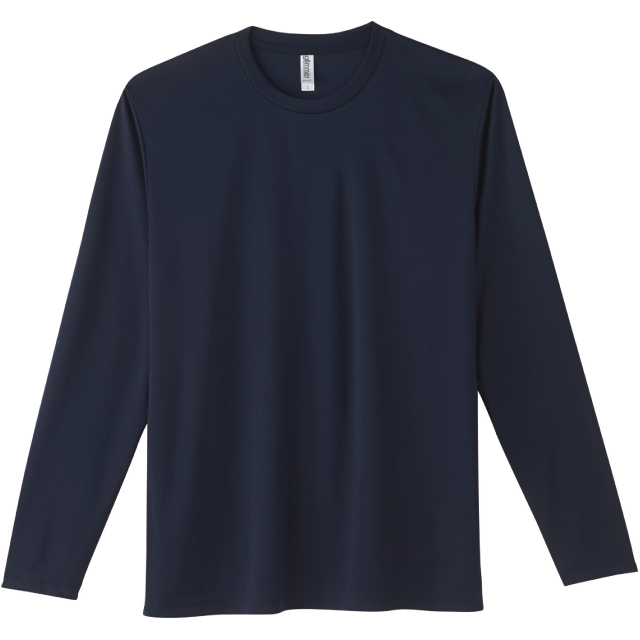 ネイビー|インターロックドライ長袖Tシャツ